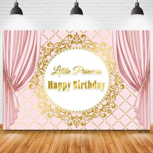 Pink Curtain Backdrops For Photocall Boy Girl Newborn Baby Shower Birthday Vinyl Custom Photography Background Photo Studio Prop