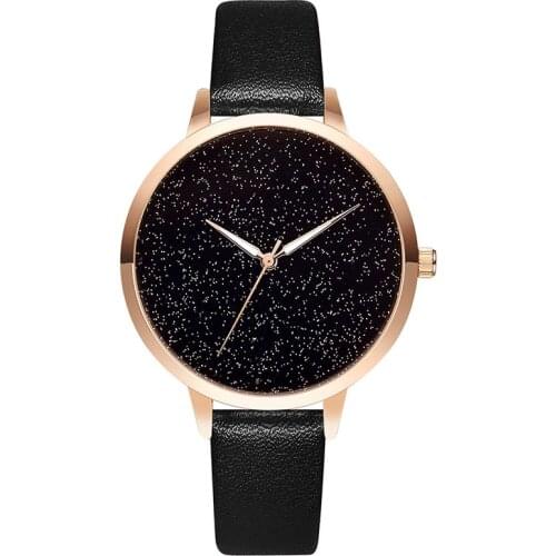 Luxury Rose Gold Starry Sky Watch Women Fashion Casual Leather Quartz Clock High Quality Wrist Watch For Women Reloj Mujer 2019