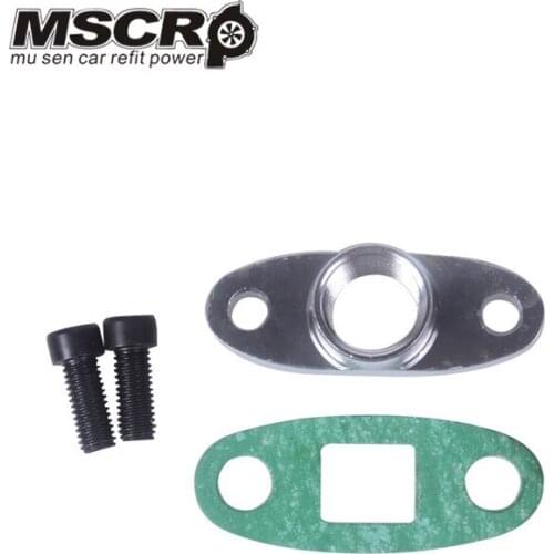 1/2 NPT Female Aluminum Oil Drain Turbo Flange T3 T4 T04 GT40 GT55