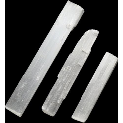 1Pc Natural Selenite Quartz Crystal Sticks Quartz Chips Natural Stones Minerals Specimen DIY Accessory Air Cleanning Supplies