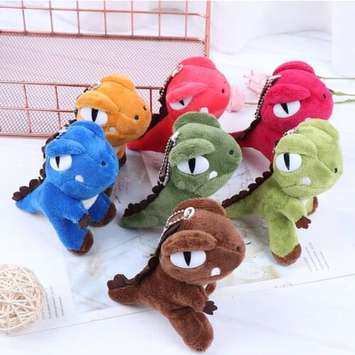 12CM Dinosaur Pendant T-Rex Plush Toy Keychain Pendant Plush Stuffed Toy Doll