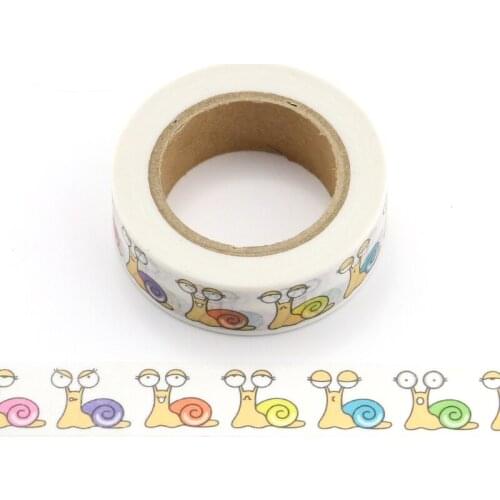 1X Colorful snail decoration washi tape school supply