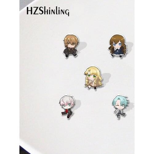 2021 New Acrylic Lapel PinMystic Messenger characters Cartoon Anime Badge Resin Epoxy Jewelry
