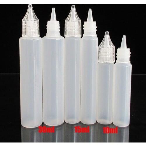 25pcs PE Squeeze Dropper Bottle 10ML 15ML 30ML Pen shape Unicorn E Liquid Bottle,Screw cap,E Juice Bottle,vape oil Bottle long