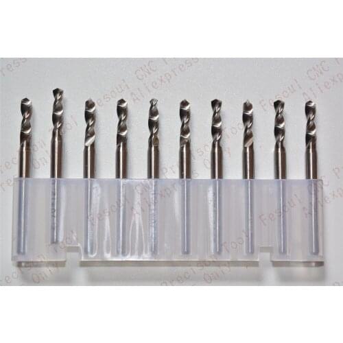 3.175mm*2.7mm,10pcs,Free shipping PCB Drill Bit,CNC milling Cutter,Solid carbide Drill,plastic,wood tool,MDF