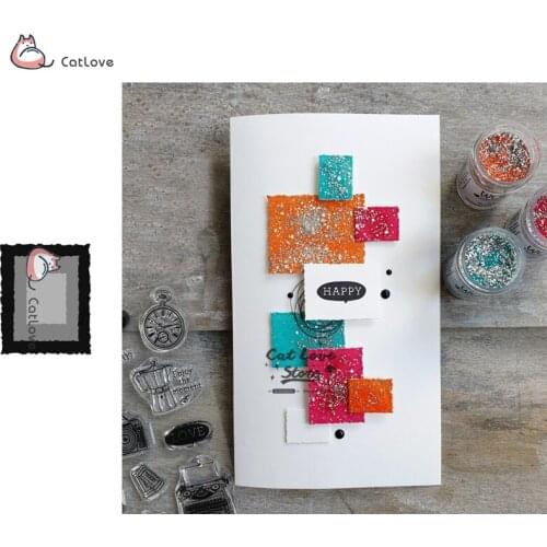 3PCS Square Tag Metal Cutting Dies Stencils For DIY Scrapbooking Paper Card Decorative Craft Dies Embossing Die Cuts New 2019