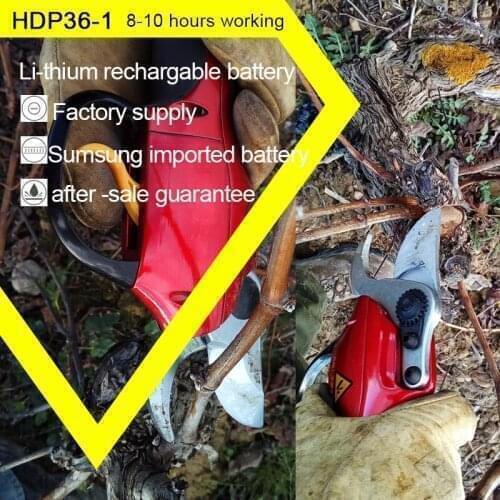 36V lithium battery electric pruning shears Working time 6-8 hours Picking fruit scissors Gardening tools