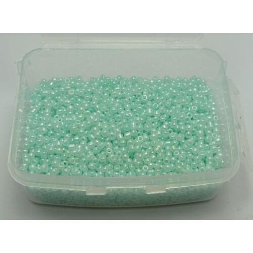 5000 Ceylon Pearl Pastel Blue Glass Seed Beads 2mm (10/0) + Storage Box