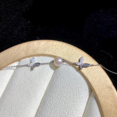Butterfly 925 Sterling Silver Bracelet Settings Findings Mountings Base Parts Bangle for Crystal Agate Pearls Jade Coral Beads