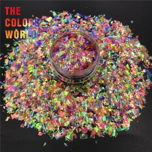 TCT-405 Mix Shards Rainbow Irregular Mylar Flakes Nail Glitter Nail Art Decoration Tumbler Handwork Crafts Festival Accessories