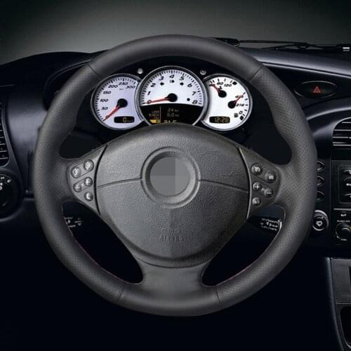 Black Artificial Leather Car Steering Wheel Cover for BMW E39 5 Series 1999-2003 E46 3 Series 1999-2005 E53 X5 E36 Z3