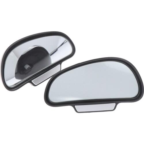 Black 360 Degree Adjustable Car Mirror Wide Angle Side Rear Mirrors blind spot Snap way for parking Auxiliary rear view mirror