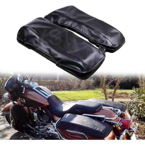 For 1993-2013 Harley Touring FLT FLHT FLHTCU FLHRC Electra Street Glide Road King Hard Saddlebags Vinyl Lid Covers Motorcycle