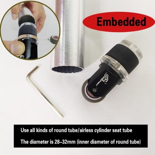 Auxiliary Wheels for Folding Bike Seat Tube Embedded Pushing Wheel Easy Wheel Suitable for Inner Diameter 28-32mm Parking Wheel