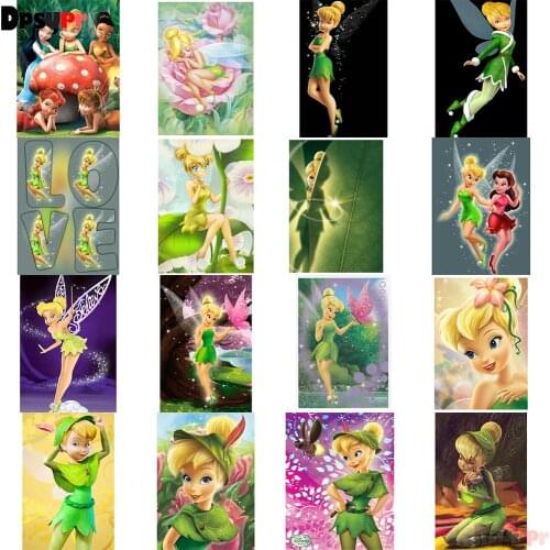 Dpsupr Full 5D DIY Diamond Painting Kit Set Rhinestones Cartoon Girl Diamond Embroidery Cross Stitch Mosaic Sale Home Decor Gift