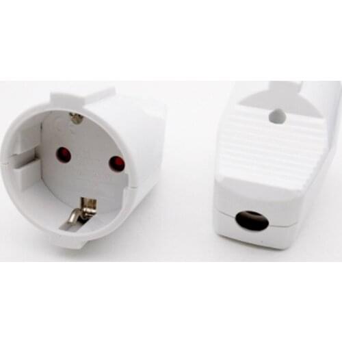 European standard regulations French removable wiring socket assembly Power cord 2P round Socket 16A250V