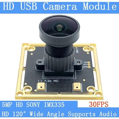 Industrial Pure Physical CCTV Camera HD 500W SONY IMX335 UVC Webcam 30FPS USB Camera Module support Audio for Android Linux