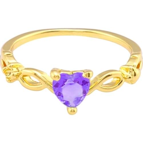 New Simple Heart Ring For Women Female Cute Finger Rings Romantic Birthday Gift For Girlfriend Fashion Zircon Stone Jewelry