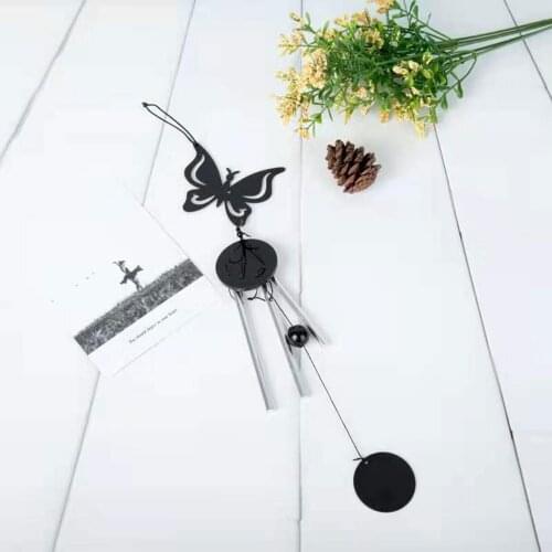 Creative Household Metal Wind Chime Funny Bedroom Balcony Children Room Angel Butterfly Wings Shape Windbell Hanging Ornament