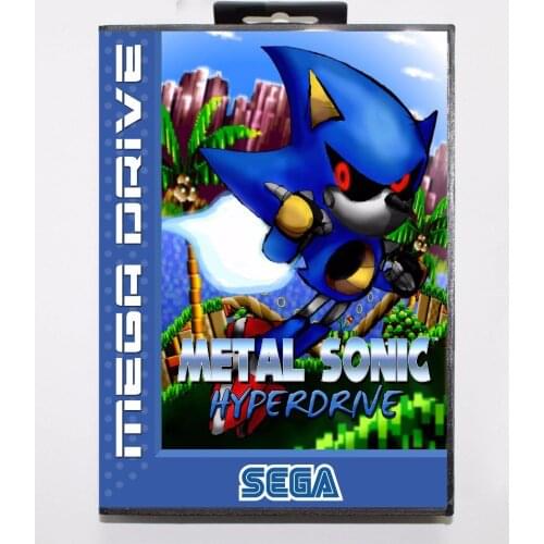 New Arrival Metal Sonic 16 bit MD Game Card With Retail Box For Sega Megadrive/Genesis