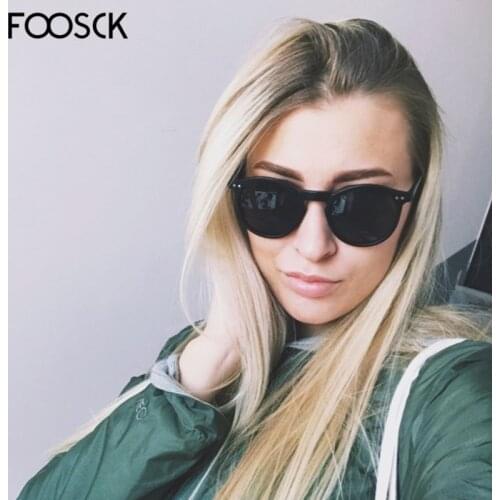 FOOSCK Round Sunglasses Women Brand Designer Woman SunGlasses Fashion Summer Oculos De Sol Feminino Lunette Soleil