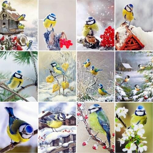 Full 5D Diy Diamond Painting Animal Bird Diamond Embroidery Wiinter Landscape Cross Stitch Rhinestone Picture Mosaic Home Decor