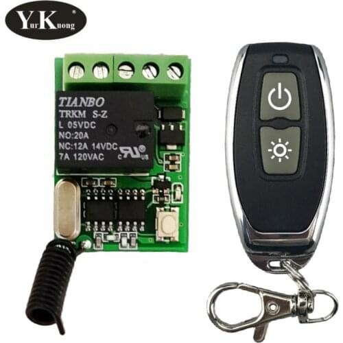 Power ON OFF remote control switch 5V 6V 7.4V 9V 12V Remote Control Push Button RF Wireless Switch 315 433 mhz Smart Home Alarm