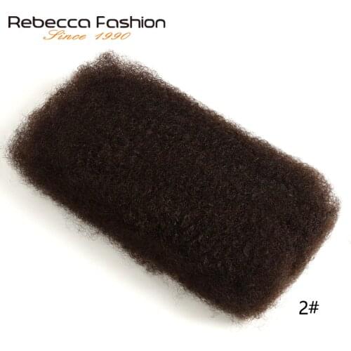 Rebecca Fashion Peurvian Non Remy Human Hair Afro Kinky Curly Bulk Extensions Braiding Hair Dreadlocks Crochet Bulks 3PCS/lot