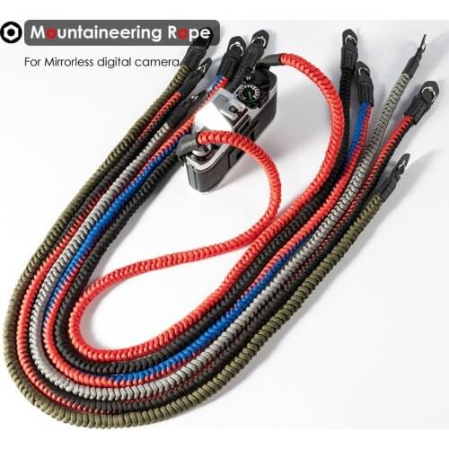 Mountaineering Nylon Rope Camera Shoulder Neck Strap Belt for Mirrorless Digital Camera Leica Canon Nikon Olympus Pentax Sony
