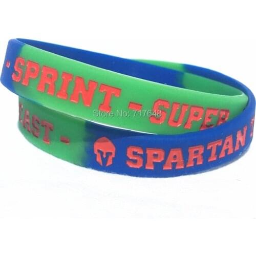 300pcs SPARTAN TRIFECTA SPRINT SUPER BEAST wristband silicone bracelets free shipping by FEDEX