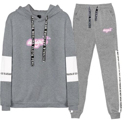 Loren Gray spring new hot printing all-match casual all-match sports hoodie sportswear hoodie sweatshirt trousers two-piece suit