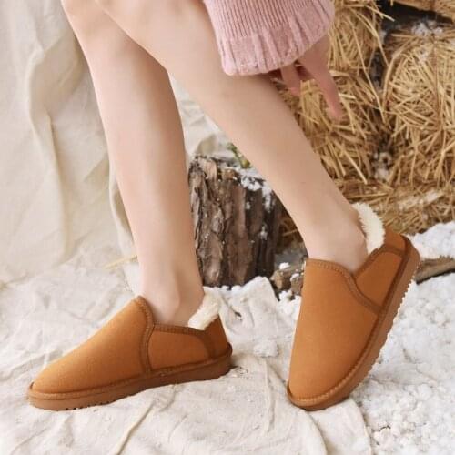 Warm Winter Snow Boots Real Sheep Fur Leather Sheepskin Women Casual Fashion Thread Sewing Ankle Flat Boot Women Boots 2020