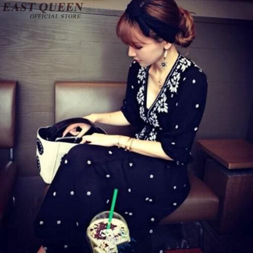 Vintage mexican dress boho ethnic clothing mexican embroidered dress mexican clothes clothing summer dress KK1099