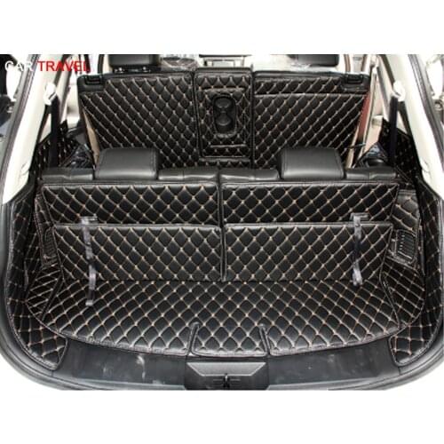 High quality! Full set car trunk mats for Nissan X-trail T32 7 seats 2019 durable cargo liner boot carpets for Xtrail -2014