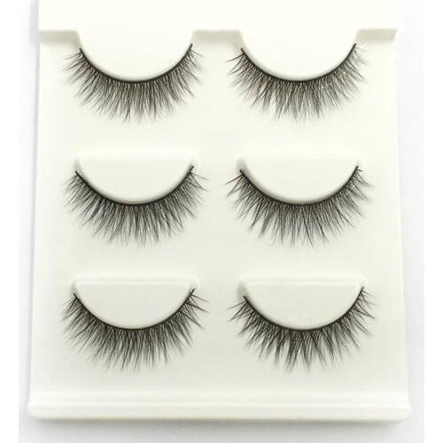 Yokpn Fashion Nude Makeup Lashes Natural Cross Section False Eyelashes Handmade Japanese False Eyelashes 3D False Eyelashes