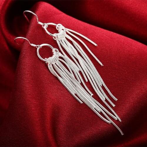 925 Sterling Silver Earrings fashion Jewelry for Women Retro tassel earrings Valentines Day Gifts Trendsetter recommendation