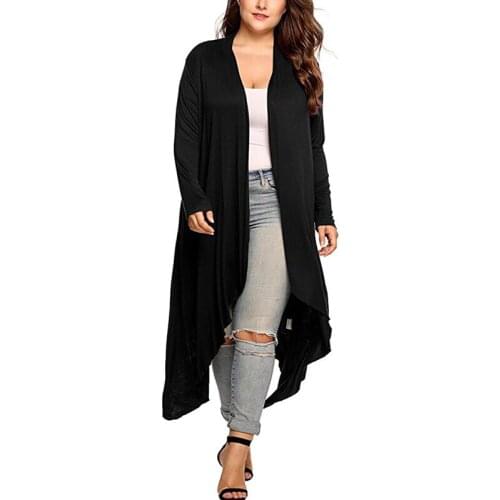 Autumn Knitted Sweater Long Sleeve Casual Cardigan Women Winter Cardigan Loose Big Yards Long Sweater Coat Outwear