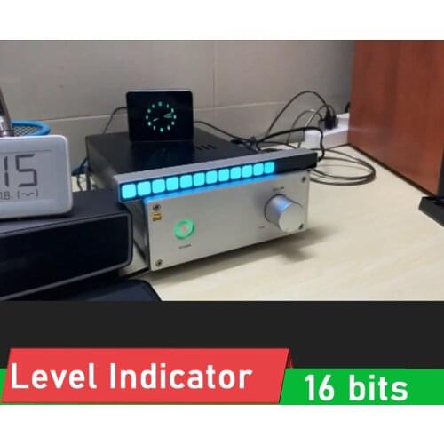 16 bits Sound Control Level Indicator LED Mono VU Meter rhythm Analyzer Display Audio Music Spectrum AGC For CAR POWER AmplifieR