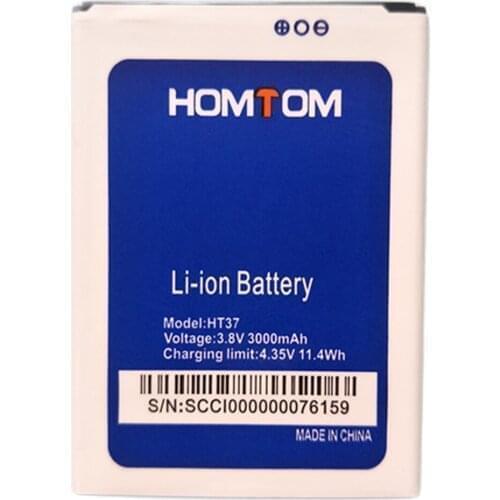 5pcs/lot 3000mAh HT37 Phone Battery For HOMTOM HT37 / HT37 PRO