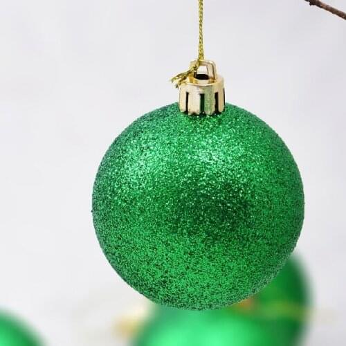 8cm dusted powder glitter green christmas ball christmas decoration pendant custom custom big ball