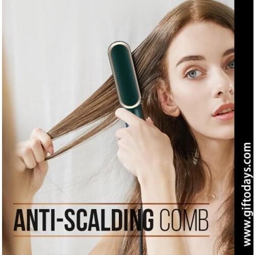Anion Hair Straightener Heating Comb Multifunctional Styling Tool Hair Brush Irons Hot Comb Escova Alisadora Bivolt DropShipping