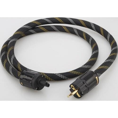 Audiocrast P101 HiFi Audio AC Power Cable, Schuko Power Cord, HiFi Audiophile Power Cord C7 IEC Female Figure 8 Power cord