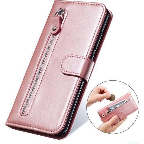 Zipper Wallet Phone Case For OPPO Realme 5 5S 5i C3 6i 7 8 Pro GT 5G C11 C12 C15 Q3I Q3 V13 Cover Card Slot Flip Leather