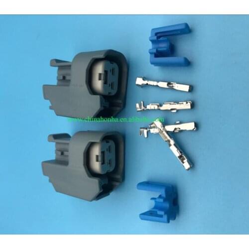 Black 2pin V6 USCAR Auto Fuel Line Quick Plug Socket 15419715 EV6 LS2 3 ID-1000 Injector Female(1.5) Automotive Connector