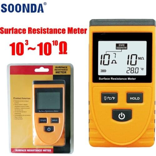 Digital surface Resistance meter Tester Anti-Static Resistance Meter Insulation Resistance Measuring Instrument tools Detector