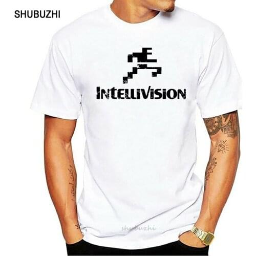 Intellivision T-Shirt Running Man Logo Vintage Style Distressed Heather Grey Tee Cool Tops Tee Shirt