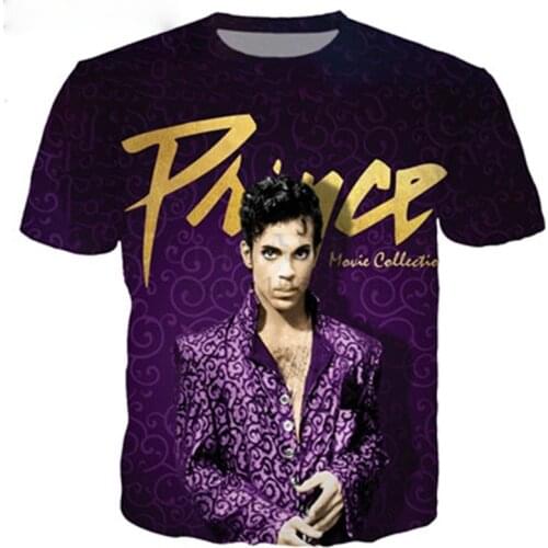 Fashion Design T Shirt Men/women Hip Hop Singer Prince Rogers Nelson 3D Printed T-shirts Harajuku Style Tshirt Streetwear Tops