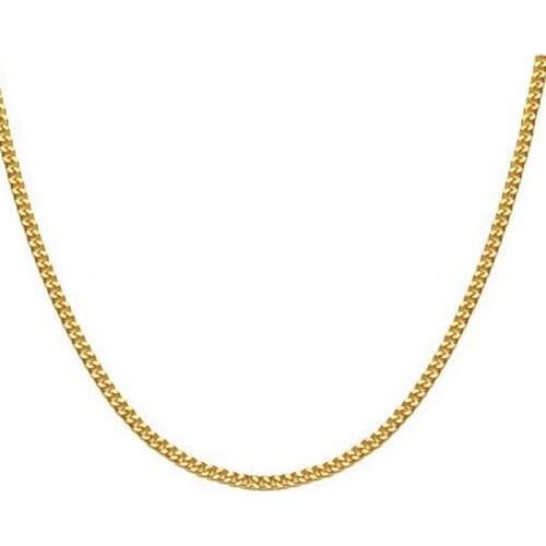 Hot sale Authentic 999 24K Yellow Gold Necklace/ Curb Link Chain Necklace/ 3.78g