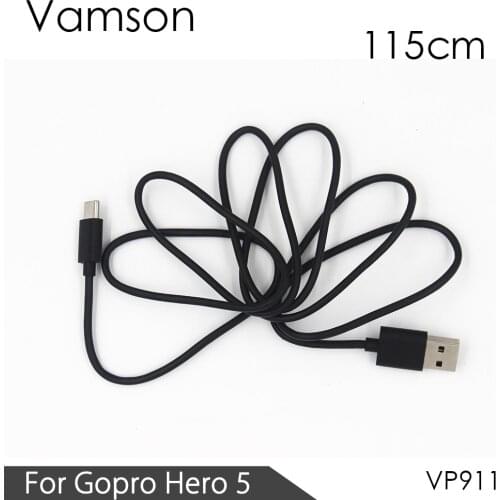 Vamson for Gopro Hero 8 7 6 5 Charging USB Cable Line Data Sync Transfer for Gopro 8 Black 7 6 5 Action Camera Accessories VP911