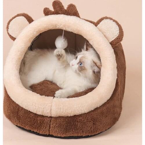 Pet Cat Bed Indoor Pet Tent Winter Kitty House Animal Warm for Small Cats Dogs Nest Cat Cave Cute Sleeping Mats Pet Products